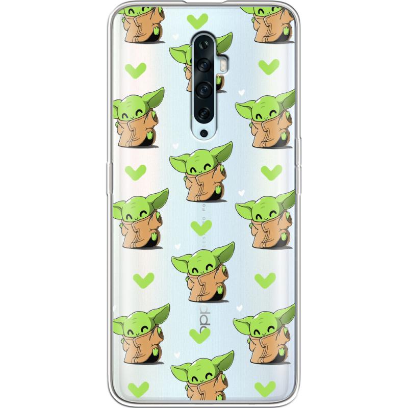 Прозрачный чехол Uprint OPPO Reno2 Z Pattern Baby Yoda