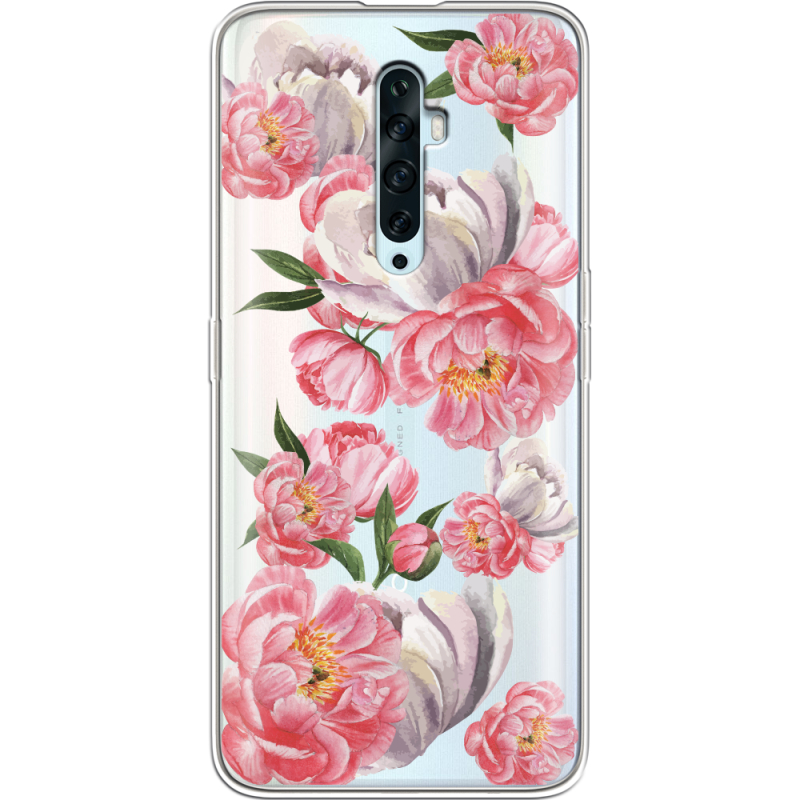 Прозрачный чехол Uprint OPPO Reno2 Z Peony Watercolor Style