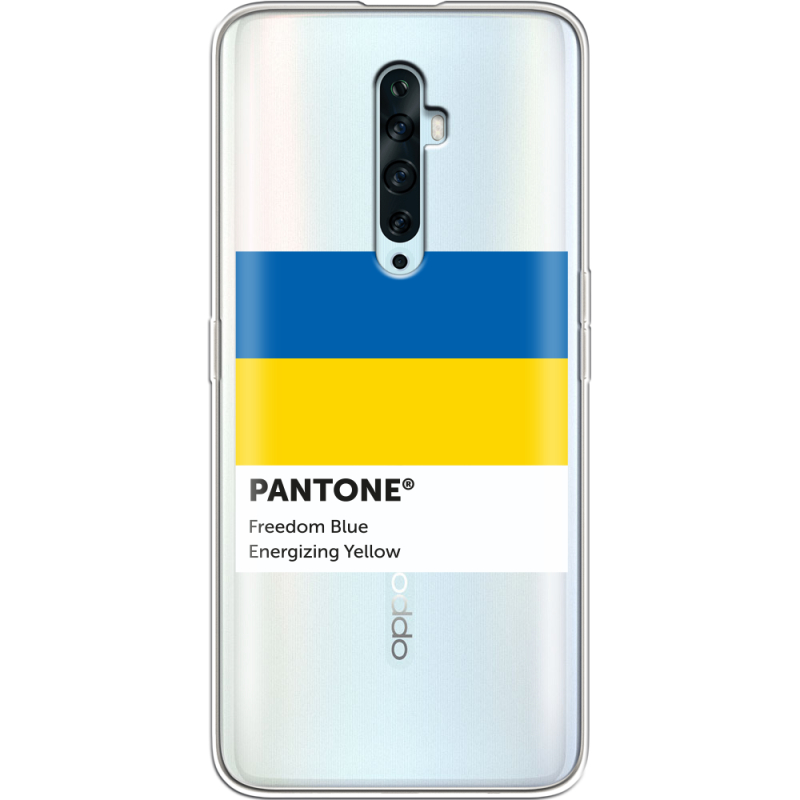 Прозрачный чехол Uprint OPPO Reno2 Z Pantone вільний синій