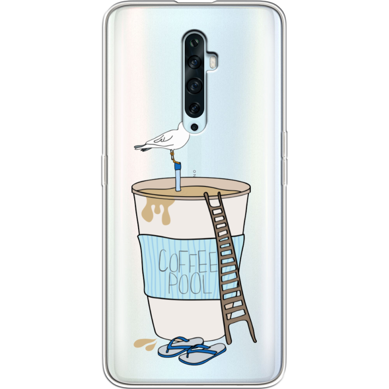 Прозрачный чехол Uprint OPPO Reno2 Z Segull in Cofee Pool