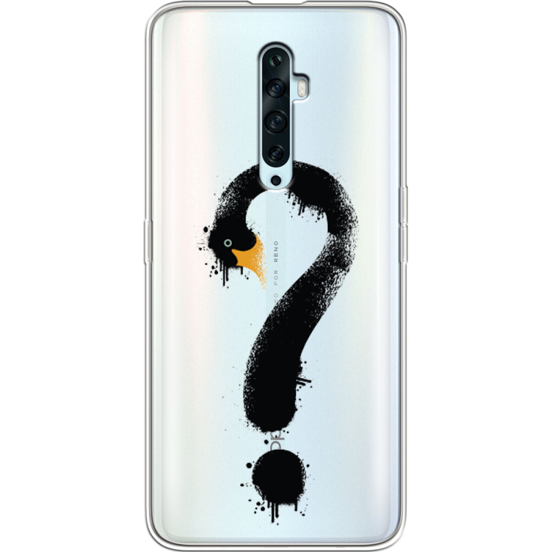 Прозрачный чехол Uprint OPPO Reno2 Z Swan question
