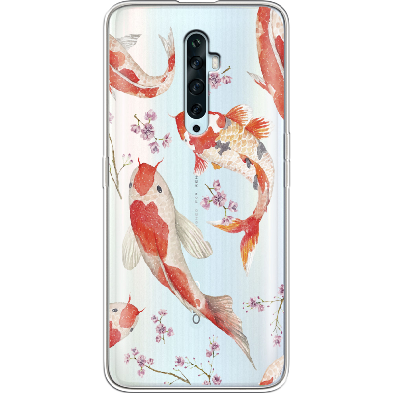 Прозрачный чехол Uprint OPPO Reno2 Z Japanese Koi Fish