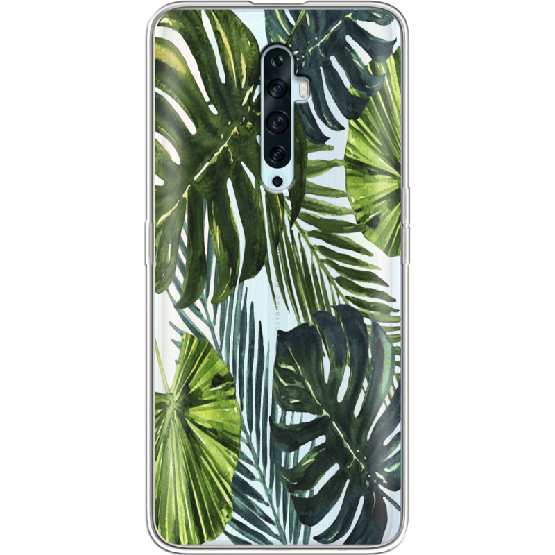 Прозрачный чехол Uprint OPPO Reno2 Z Palm Tree