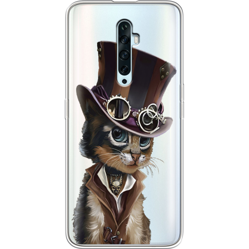 Прозрачный чехол Uprint OPPO Reno2 Z Steampunk Cat