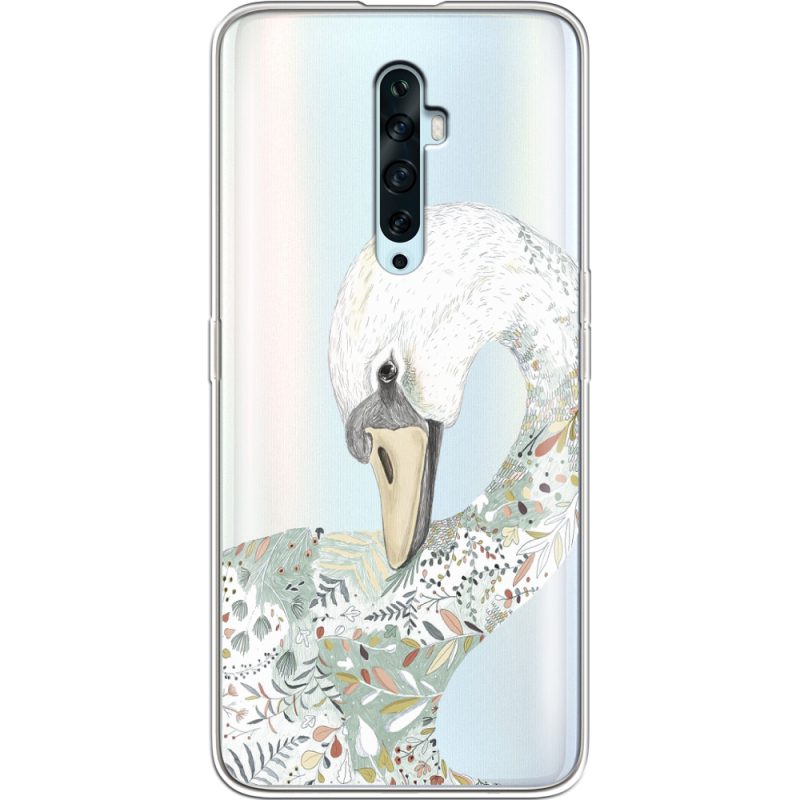 Прозрачный чехол Uprint OPPO Reno2 Z Swan