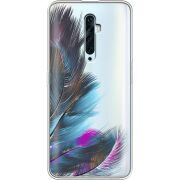 Прозрачный чехол Uprint OPPO Reno2 Z Feathers