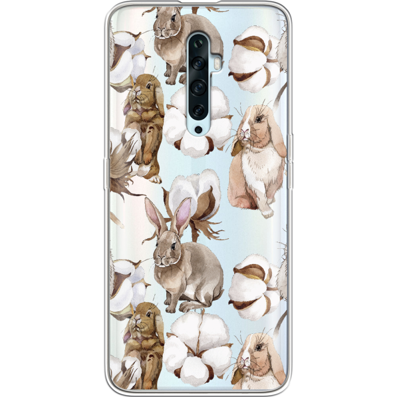 Прозрачный чехол Uprint OPPO Reno2 Z Cotton and Rabbits