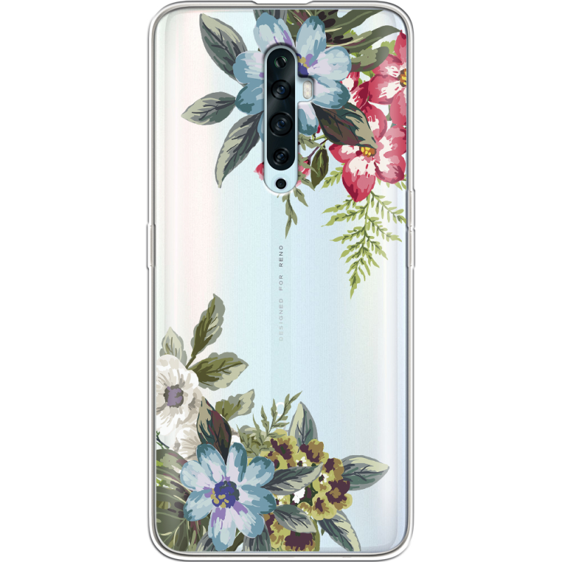 Прозрачный чехол Uprint OPPO Reno2 Z Floral