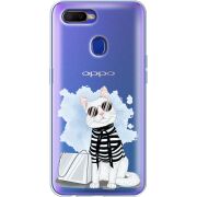 Прозрачный чехол Uprint OPPO A5s Cat Style