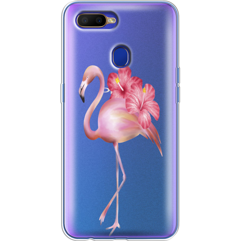 Прозрачный чехол Uprint OPPO A5s Floral Flamingo