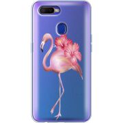 Прозрачный чехол Uprint OPPO A5s Floral Flamingo