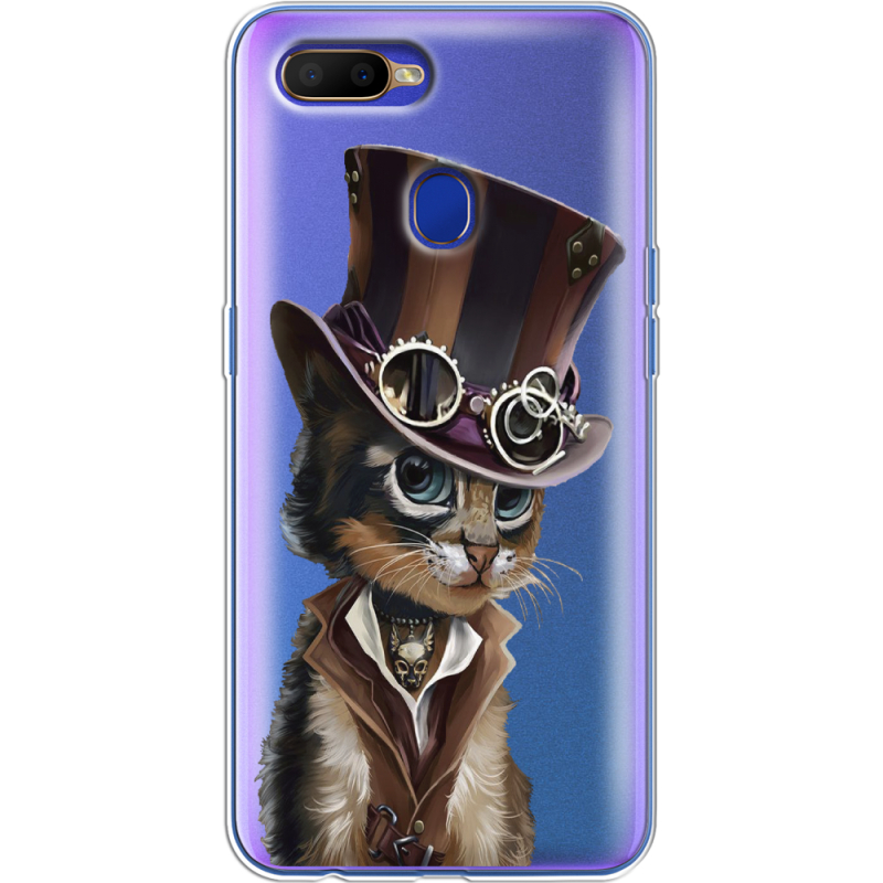 Прозрачный чехол Uprint OPPO A5s Steampunk Cat