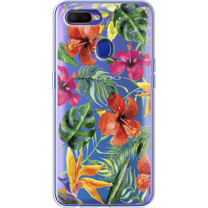 Прозрачный чехол Uprint OPPO A5s Tropical Flowers