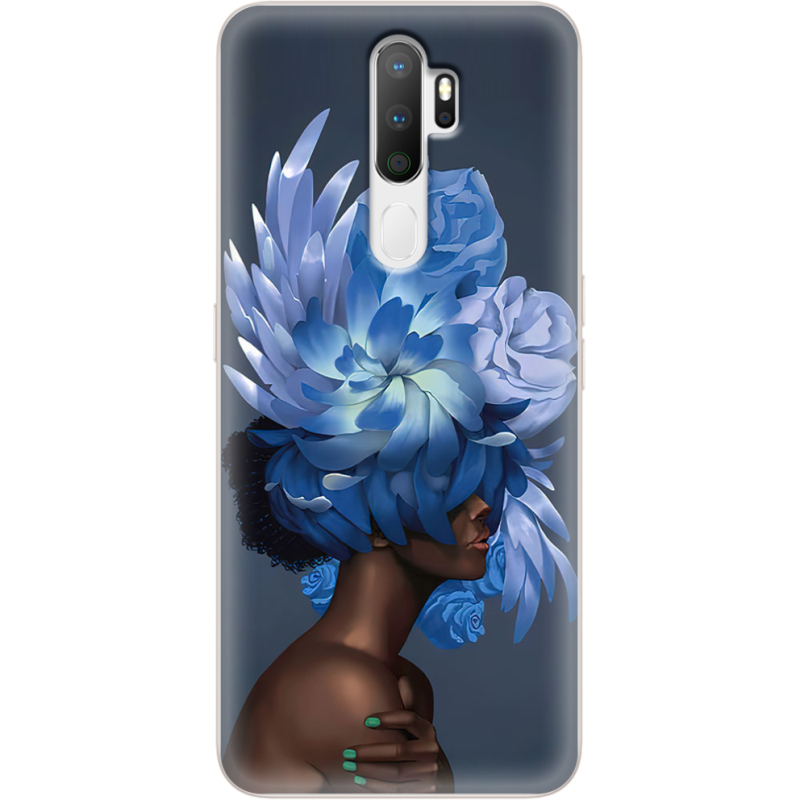 Чехол Uprint OPPO A5 2020 Exquisite Blue Flowers