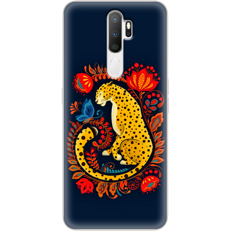 Чехол Uprint OPPO A5 2020 Petrykivka Leopard