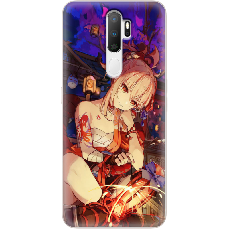 Чехол Uprint OPPO A5 2020 Genshin Ёимия с огоньком