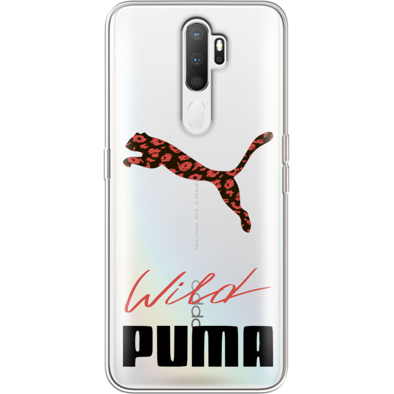 Прозрачный чехол Uprint OPPO A5 2020 Wild Cat