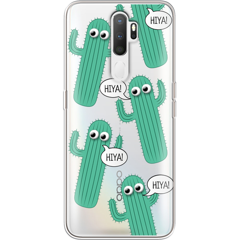 Прозрачный чехол Uprint OPPO A5 2020 с 3D-глазками HIYA