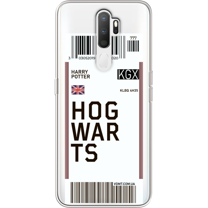 Прозрачный чехол Uprint OPPO A5 2020 Ticket Hogwarts