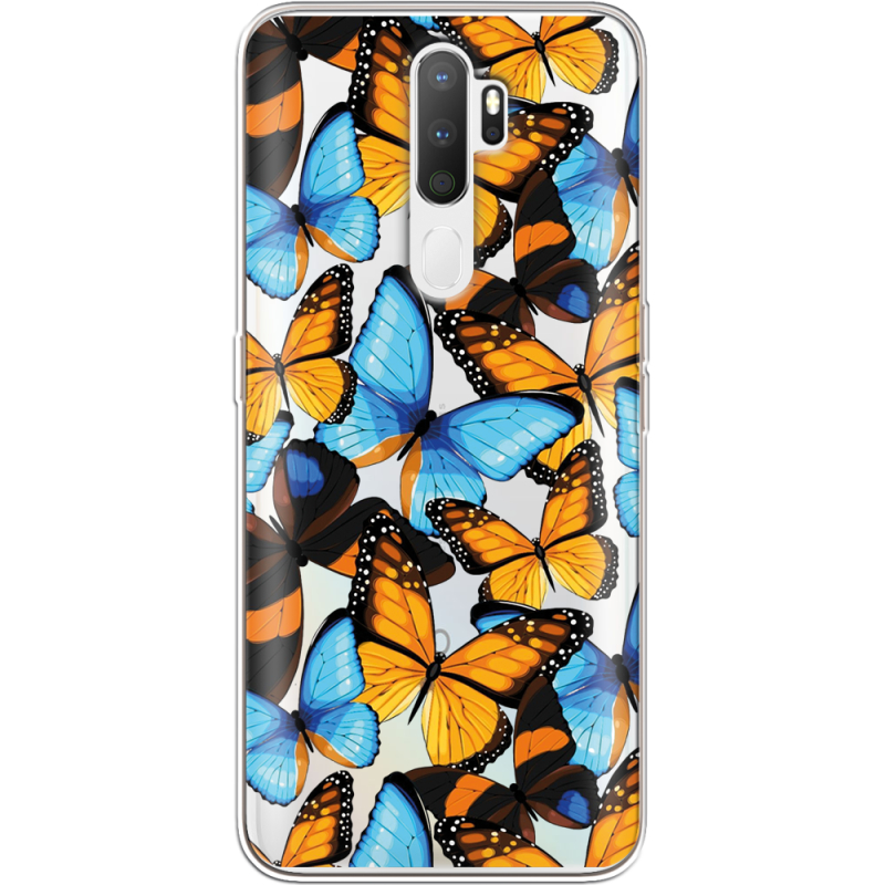 Прозрачный чехол Uprint OPPO A5 2020 Butterfly Morpho