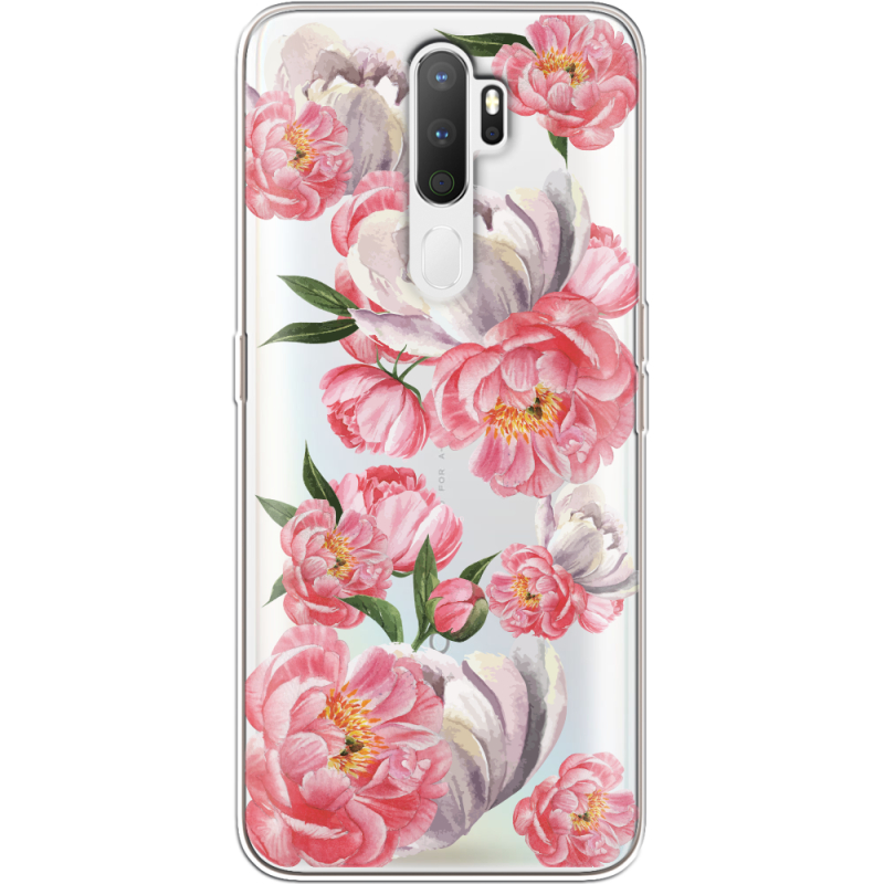 Прозрачный чехол Uprint OPPO A5 2020 Peony Watercolor Style