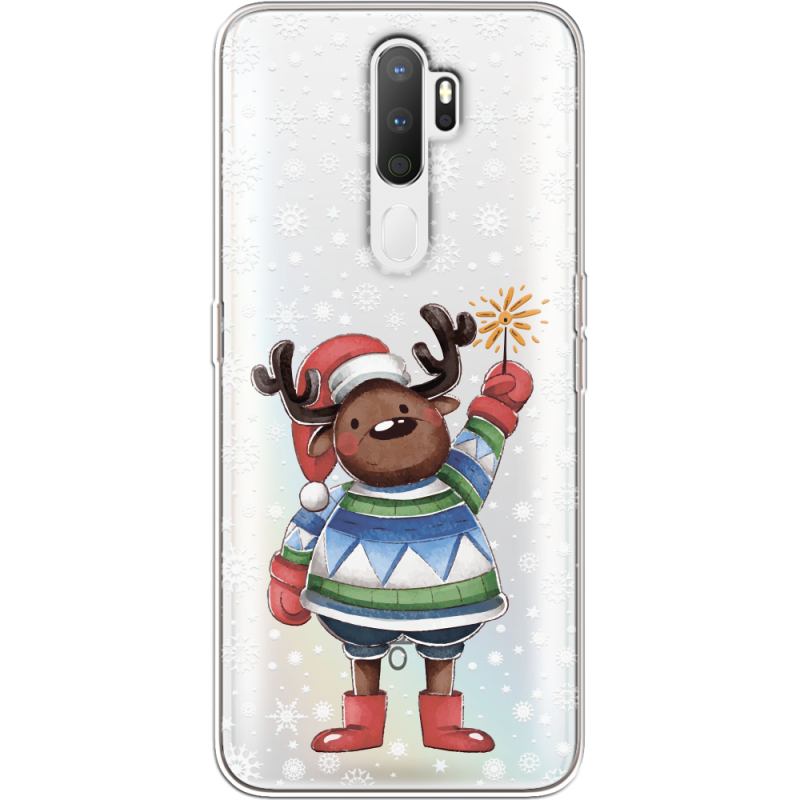 Прозрачный чехол Uprint OPPO A5 2020 Christmas Deer with Snow