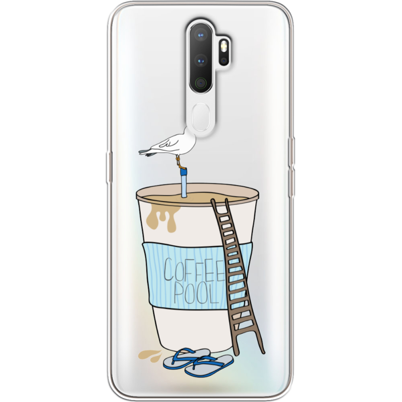 Прозрачный чехол Uprint OPPO A5 2020 Segull in Cofee Pool