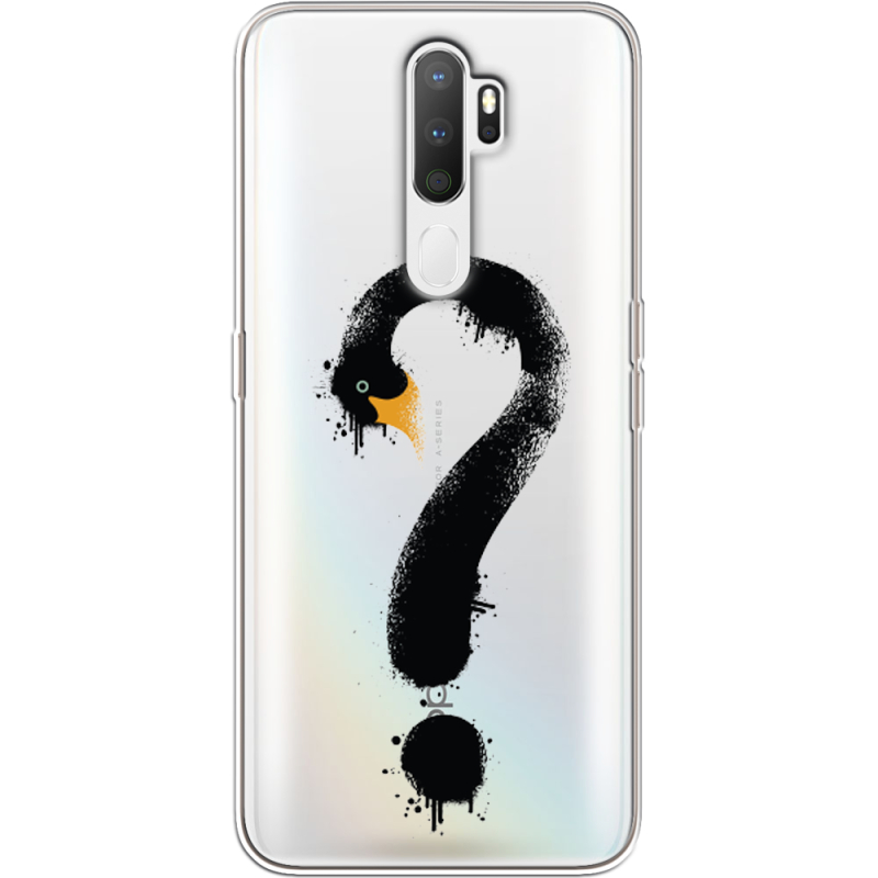 Прозрачный чехол Uprint OPPO A5 2020 Swan question