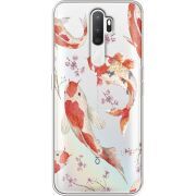 Прозрачный чехол Uprint OPPO A5 2020 Japanese Koi Fish