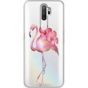 Прозрачный чехол Uprint OPPO A5 2020 Floral Flamingo