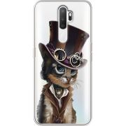 Прозрачный чехол Uprint OPPO A5 2020 Steampunk Cat