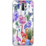 Прозрачный чехол Uprint OPPO A5 2020 Flamingo