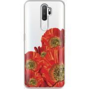 Прозрачный чехол Uprint OPPO A5 2020 Red Poppies