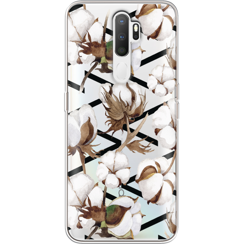 Прозрачный чехол Uprint OPPO A5 2020 Cotton flowers