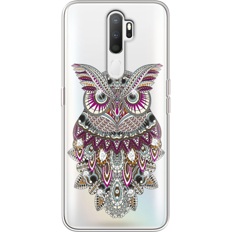 Чехол со стразами OPPO A5 2020 Owl