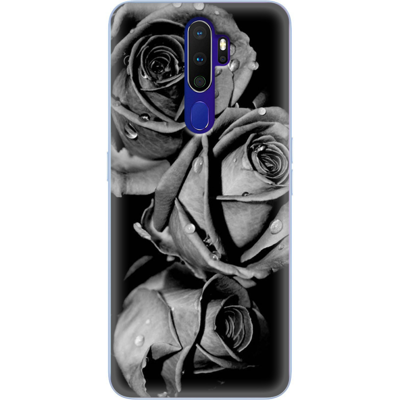 Чехол Uprint OPPO A9 2020 Black and White Roses