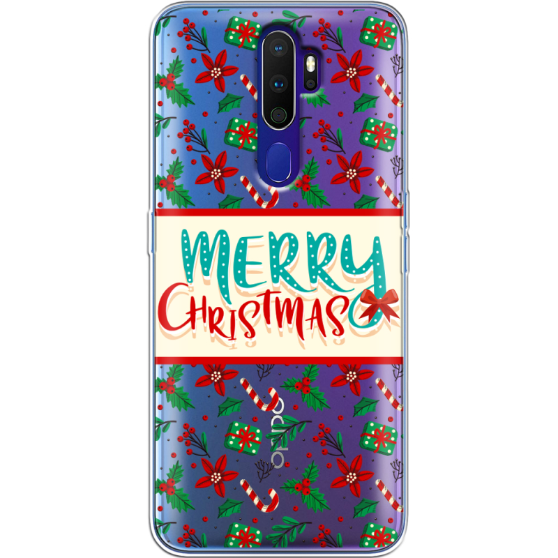 Прозрачный чехол Uprint OPPO A9 2020 Vintage Christmas Pattern