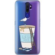 Прозрачный чехол Uprint OPPO A9 2020 Segull in Cofee Pool