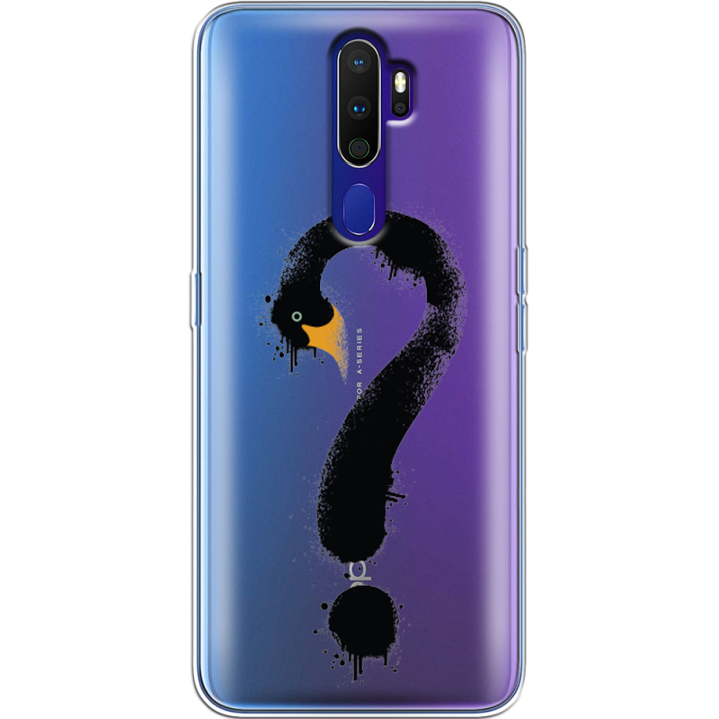 Прозрачный чехол Uprint OPPO A9 2020 Swan question