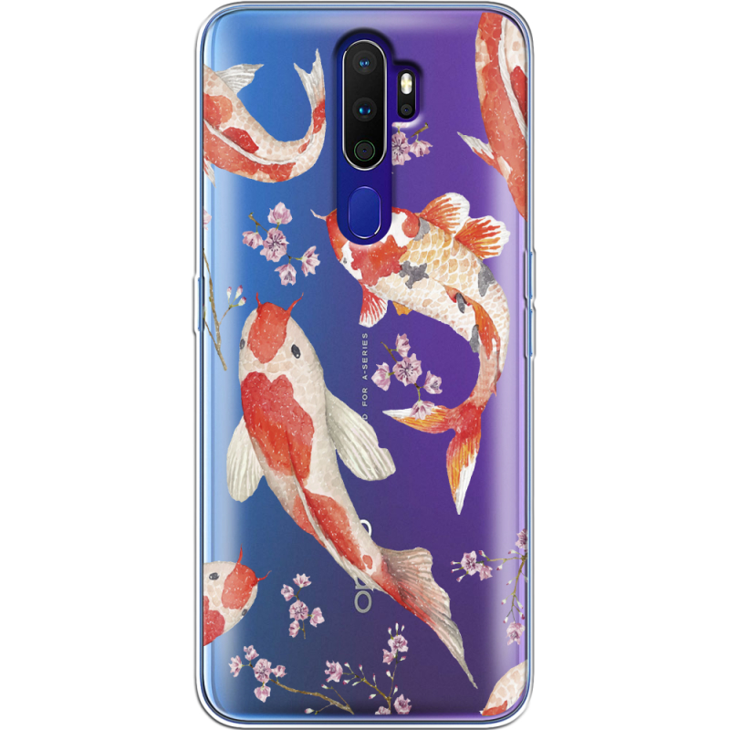Прозрачный чехол Uprint OPPO A9 2020 Japanese Koi Fish