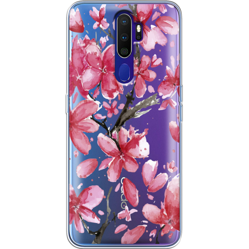 Прозрачный чехол Uprint OPPO A9 2020 Pink Magnolia