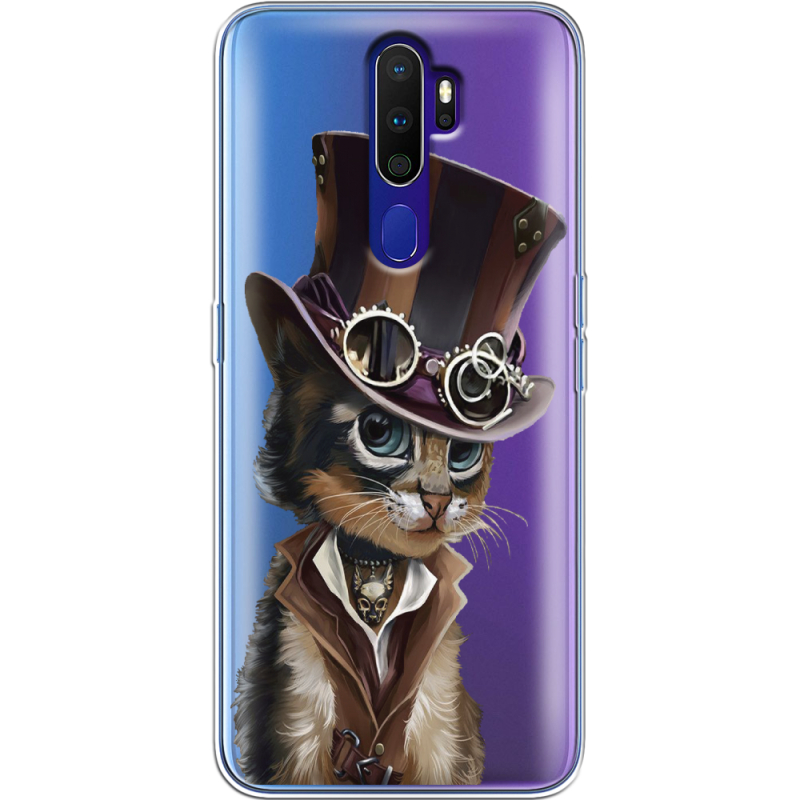 Прозрачный чехол Uprint OPPO A9 2020 Steampunk Cat