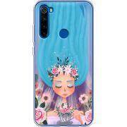 Прозрачный чехол Uprint Xiaomi Redmi Note 8T Blue Hair