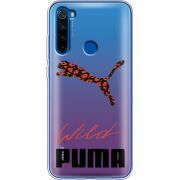 Прозрачный чехол Uprint Xiaomi Redmi Note 8T Wild Cat