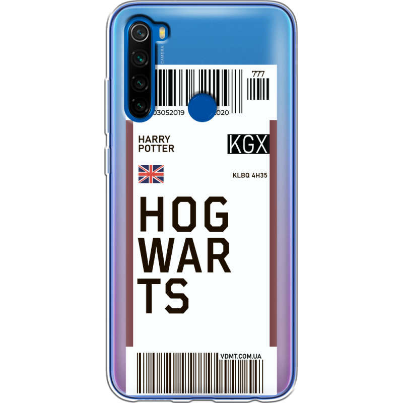 Прозрачный чехол Uprint Xiaomi Redmi Note 8T Ticket Hogwarts