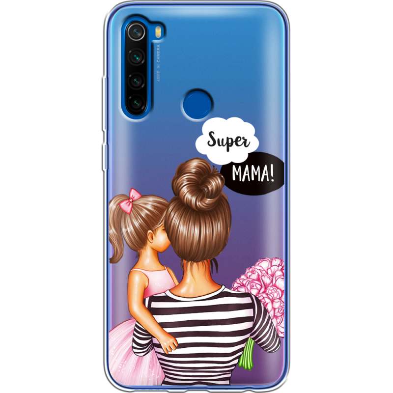 Прозрачный чехол Uprint Xiaomi Redmi Note 8T Super Mama and Daughter