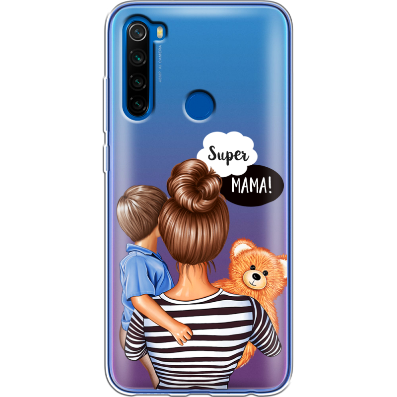 Прозрачный чехол Uprint Xiaomi Redmi Note 8T Super Mama and Son