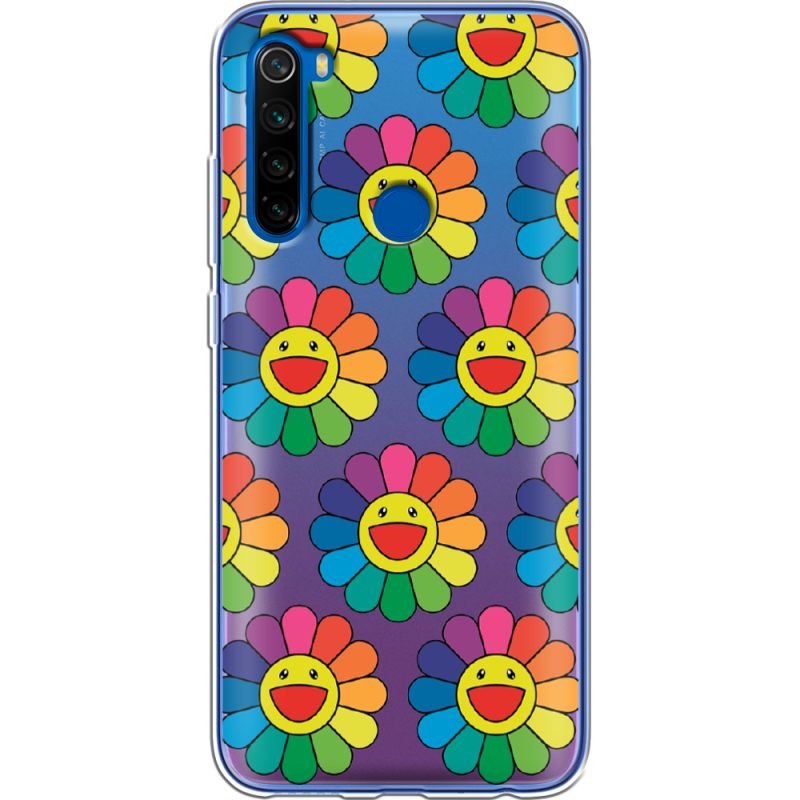 Прозрачный чехол Uprint Xiaomi Redmi Note 8T Hippie Flowers