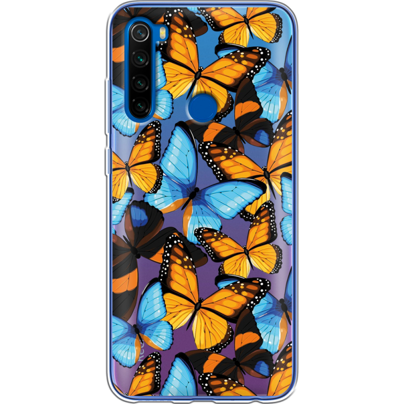 Прозрачный чехол Uprint Xiaomi Redmi Note 8T Butterfly Morpho