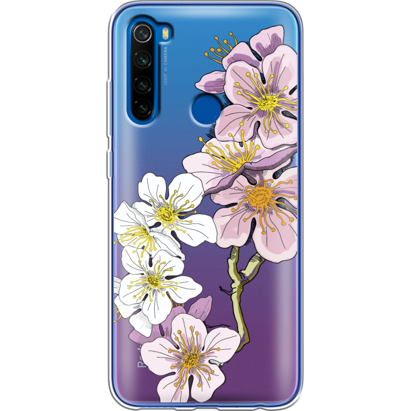 Прозрачный чехол Uprint Xiaomi Redmi Note 8T Cherry Blossom